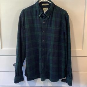 L.L. Bean Men’s Flannel Black Watch Tartan Plaid Men’s Size Large
